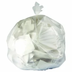 Heritage High-Density Waste Can Liners, 45 gal, 14 mic, 40" x 48", Natural, 25 Bags/Roll, 10 Rolls/Carton