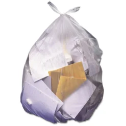 Heritage High-Density Waste Can Liners, 45 gal, 14 mic, 40" x 48", Natural, 25 Bags/Roll, 10 Rolls/Carton