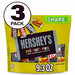 Hershey's Miniatures Variety Share Pack, Assorted Chocolates, 10.4 oz Bag, 3/Pack