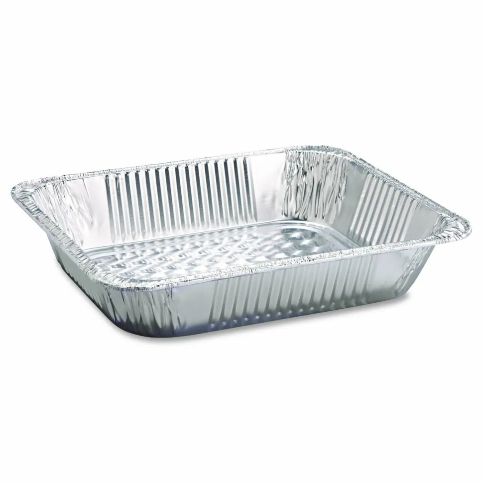 HFA Aluminum Steam Table Pans, Half Size Deep, 2.56" Deep, 10.38 x 12.75, 100/Carton