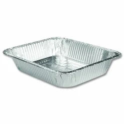 HFA Aluminum Steam Table Pans, Half-Size Deep, 10.38" x 2.56" x 12.75", 100/Carton
