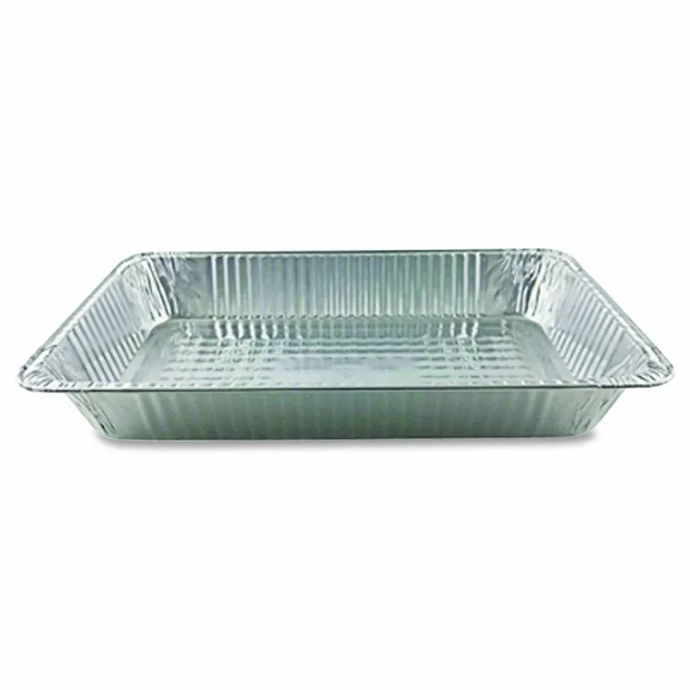 HFA Aluminum Steam Table Pans, Full-Size Deep, 60 Gauge, 3.19" Deep, 12.19 x 20.75, 50/Carton