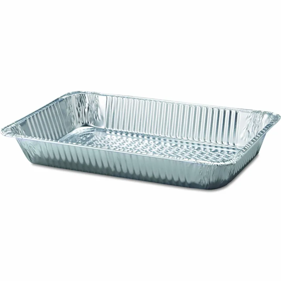 HFA Aluminum Steam Table Pans, Full-Size Deep, 60 Gauge, 3.19" Deep, 12.19 x 20.75, 50/Carton