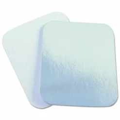 HFA Laminated Board Lid, 7 x 5, Silver/White, Aluminum, 500/Carton