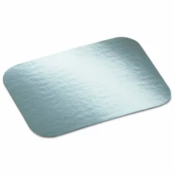 HFA Laminated Board Lid, 7 x 5, Silver/White, Aluminum, 500/Carton