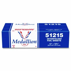 HFA Medallion Interfolded Foil Sheets, 12 x 10.75, 500/Box, 6 Boxes/Carton