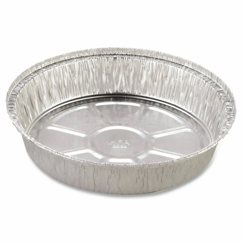 HFA Round Aluminum Container, 24 oz., 7" Diameter, Silver, 500/Carton