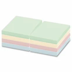 Highland Notes, 3 in x 3 in, 12 Pads, 100 Sheets/Pad, Assorted Pastel Colors