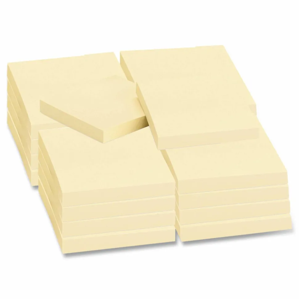 Highland Self-Stick Notes, 3" x 3", Yellow, 100 Sheets/Pad, 18 Pads/Pack