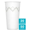 Highmark Paper Hot Cups, 20 Oz, Printed White, Pack Of 50