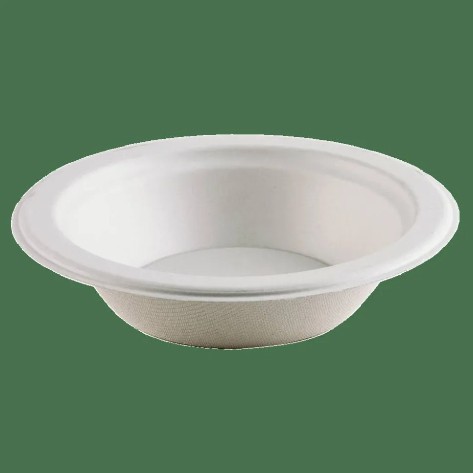 Highmark Sugarcane Paper Bowls, 12 Oz, White, Pack Of 50