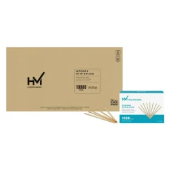 Highmark Wooden Stir Sticks, 7", Light Brown, Case Of 10,000