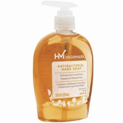 Highmark Antibacterial Liquid Hand Soap, Clean Scent, 7.5 Oz, Orange, Case Of 6 Bottles