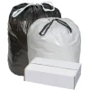 Highmark Draw And Tie Can Liners, 0.7 mil, 15 Gallons, 24" x 28", White, Box Of 300