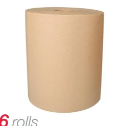 Highmark ECO Hardwound 1-Ply Paper Towels, 100% Recycled, Natural, 800' Per Roll, Case Of 6 Rolls