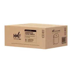 Highmark ECO Hardwound 1-Ply Paper Towels, 100% Recycled, Natural, 800' Per Roll, Case Of 6 Rolls