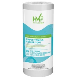 Highmark ECO 2-Ply Paper Towels, 100% Recycled, 85 Sheets Per Roll, Case Of 30 Rolls