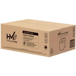 Highmark ECO 2-Ply Toilet Paper, 100% Recycled, 550 Sheets Per Roll, Case Of 40 Rolls