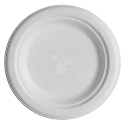 Highmark ECO Sugarcane Paper Plates, 6", White, Pack Of 50