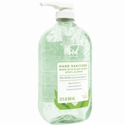 Highmark Hand Sanitizer With Aloe, Floral Scent, 32 Oz, Green, Case Of 6 Bottles