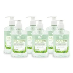 Highmark Hand Sanitizer With Aloe, Floral Scent, 8 Oz, Green, Case Of 6 Bottles