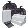 Highmark High-Density Can Liners, 0.87 mil, 22 Mic, 60 Gallons, 38" x 60", Black, Box Of 150