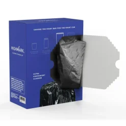 Highmark Large Drawstring Trash Bags, 0.7 mil, 33 Gallon, Black, Box Of 70 Bags
