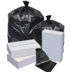 Highmark Linear Low Density Can Liners, 0.9-mil, 60 Gallons, 38" x 58", Black, Box Of 100