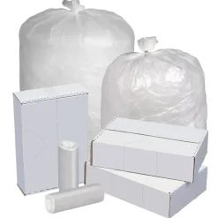 Highmark Linear Low Density Can Liners, 0.9-mil, 60 Gallons, 38" x 58", Clear, Case Of 100