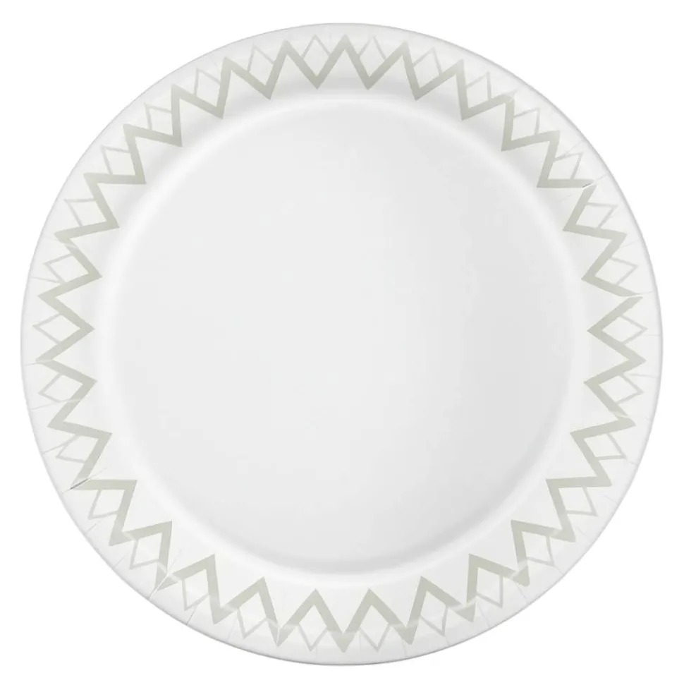 Highmark Paper Plates, 8-3/4", Printed White, Pack Of 125