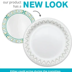 Highmark Paper Plates, 6-3/4", Printed White, Pack Of 125