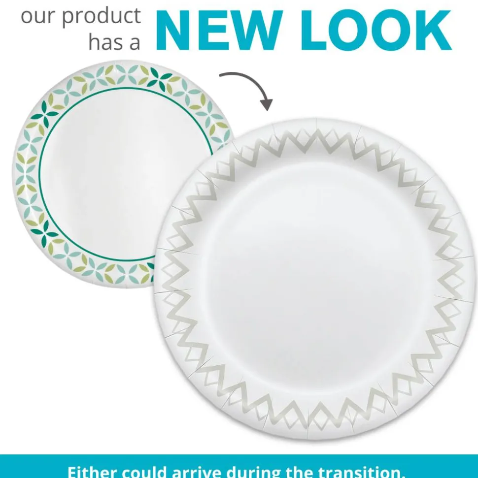 Highmark Paper Plates, 6-3/4", Printed White, Pack Of 125