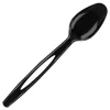Highmark Plastic Utensils, Full-Size Spoons, Black, Box Of 1,000 Spoons