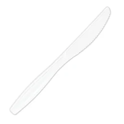 Highmark Plastic Utensils, Medium-Size Knives, White, Box Of 1,000 Knives