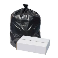 Highmark Repro 2-mil Can Liners, 60 Gallons, 38" x 58", 70% Recycled, Black, Case Of 50
