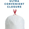 Highmark Tall 0.6 mil Drawstring Kitchen Trash Bags, 0.6 mil, 13 Gallon, 27.375" x 24", White, Box Of 200