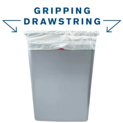 Highmark Tall 0.6 mil Drawstring Kitchen Trash Bags, 0.6 mil, 13 Gallon, 27.375