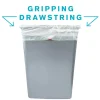 Highmark Tall 0.9 mil Drawstring Kitchen Trash Bags, 0.9mil, 13 Gallon, 27.375" x 24", White, Box Of 120