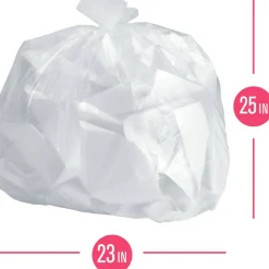 Highmark Wastebasket Trash Bags, 0.34 mil, 10 Gallon, Clear, Box Of 160 Bags