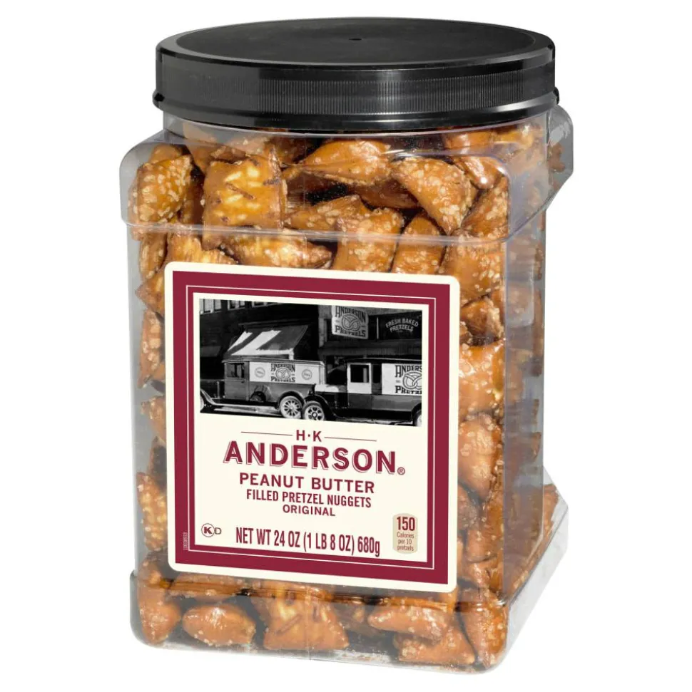 H.K. Anderson Peanut Butter-Filled Pretzel Nuggets, 24-Oz Tub
