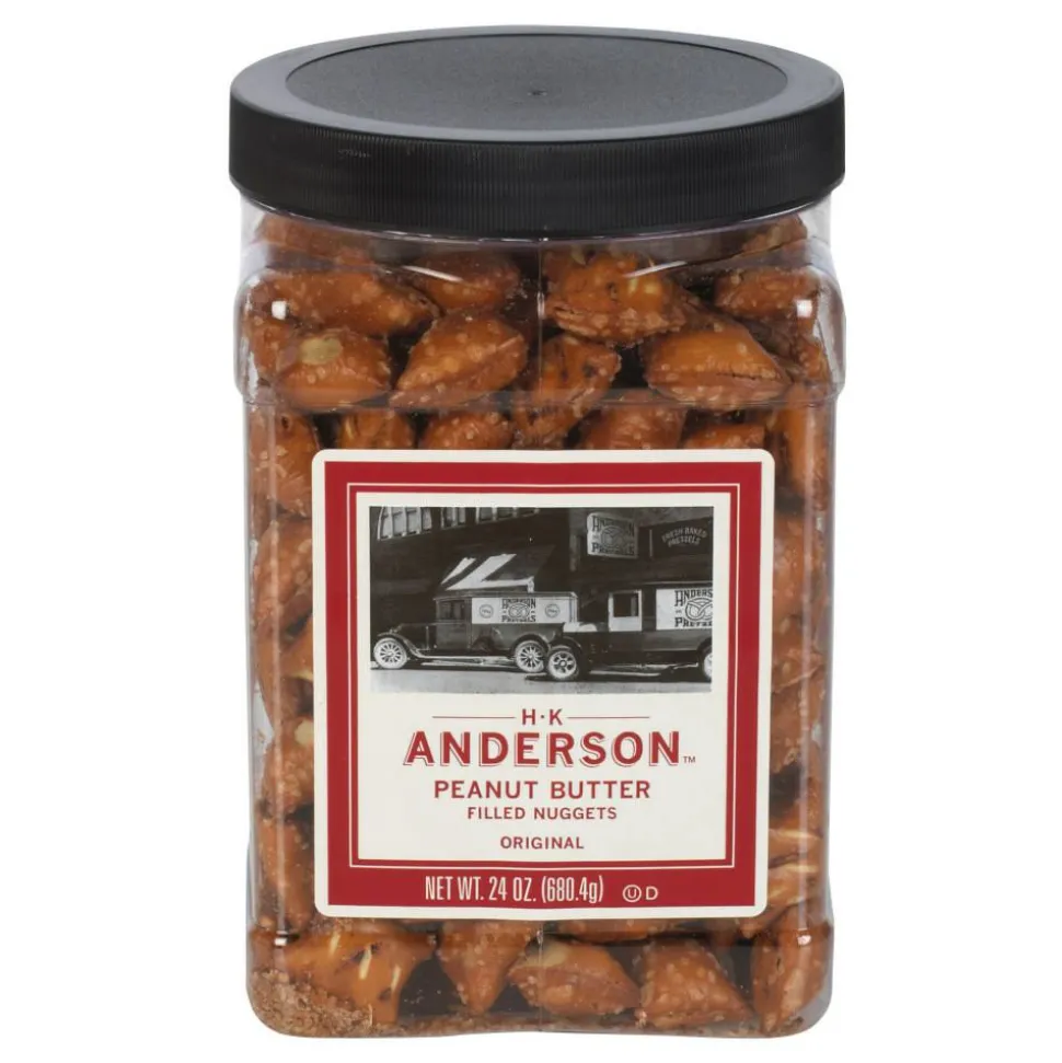 H.K. Anderson Peanut Butter-Filled Pretzel Nuggets, 24-Oz Tub