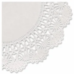 Hoffmaster Cambridge Lace Doilies, Round, 12", White, 1,000/Carton