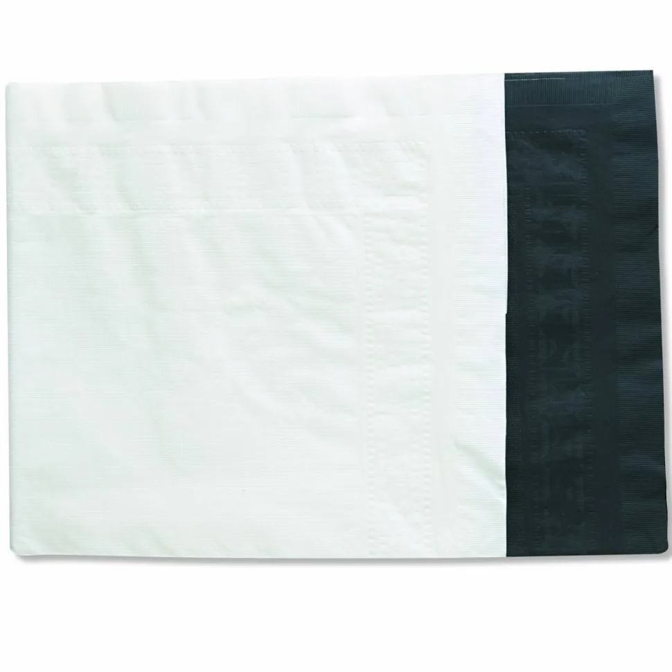 Hoffmaster Cellutex Table Covers, Tissue/Polylined, 54" x 108", White, 25/Carton