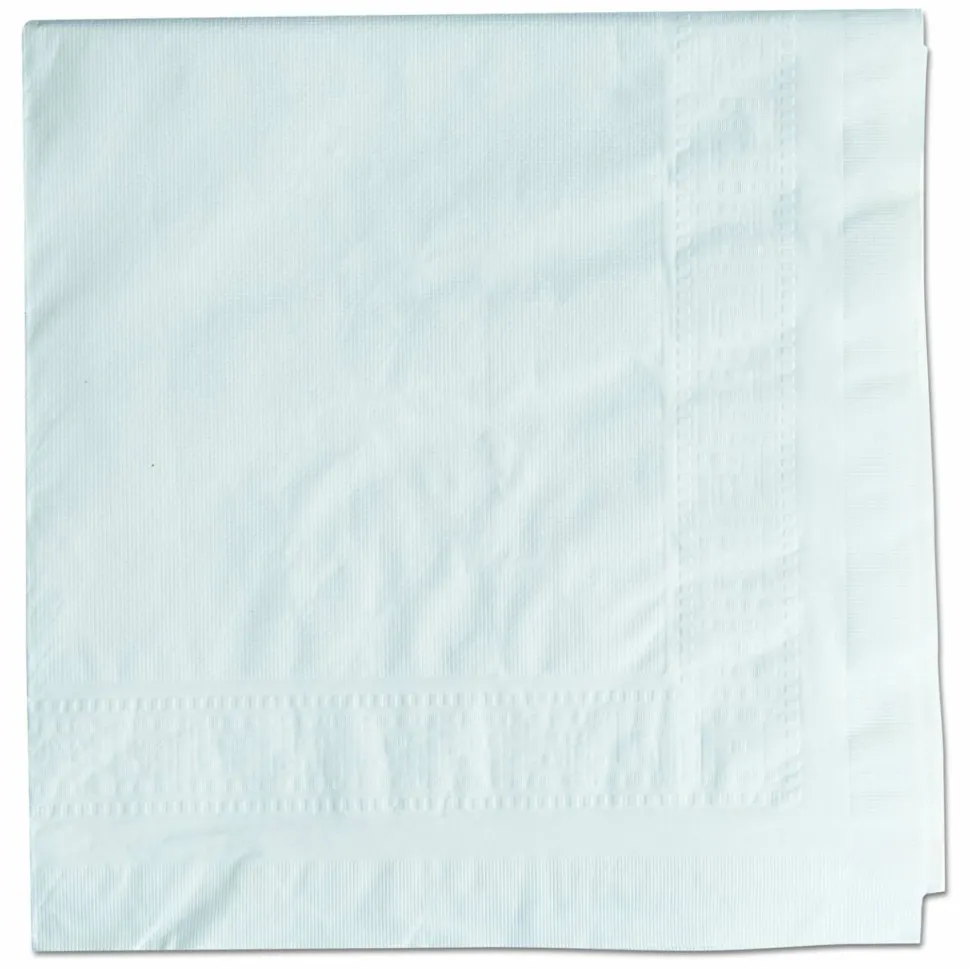 Hoffmaster Cellutex Table Covers, Tissue/Polylined, 54" x 108", White, 25/Carton