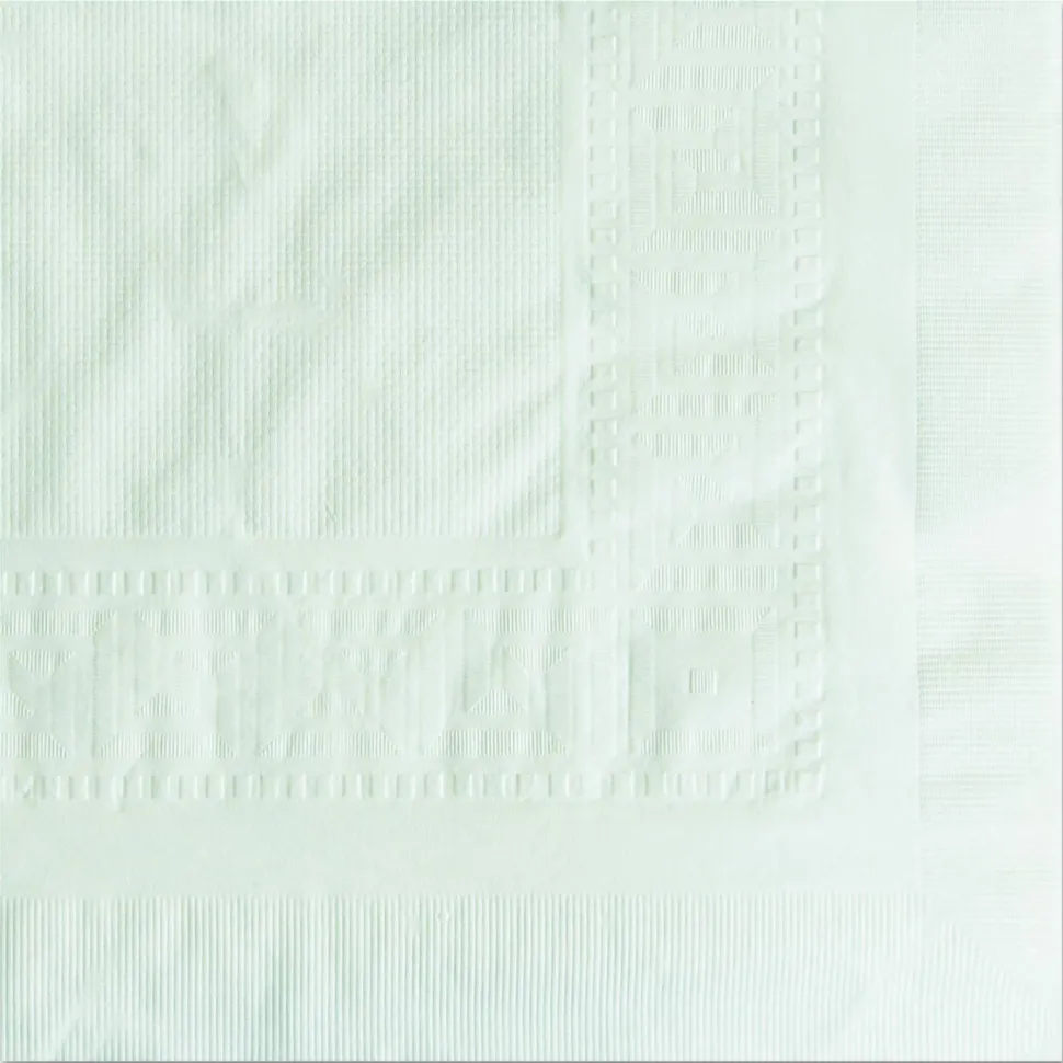 Hoffmaster Cellutex Table Covers, Tissue/Polylined, 54" x 108", White, 25/Carton
