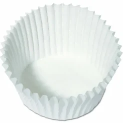 Hoffmaster Fluted Bake Cups, 4.5" Diameter x 1.25" h, White, Paper, 500/Pack, 20 Packs/Carton