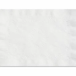 Hoffmaster Scalloped Edge Traymat, Anniversary Embossed Surface, 19" x 14", White, 1,000/Carton