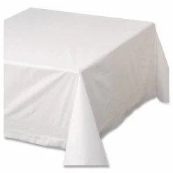 Hoffmaster Tissue/Poly Tablecovers, 72" x 72", White, 25/Carton