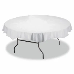Hoffmaster Tissue/Polyethylene Tablecloths, Round, 82