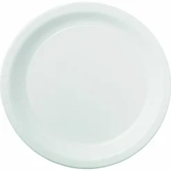 Hoffmaster Coated Paper Dinnerware, Plate, 9" dia, White, 50/Pack, 10 Packs/Carton